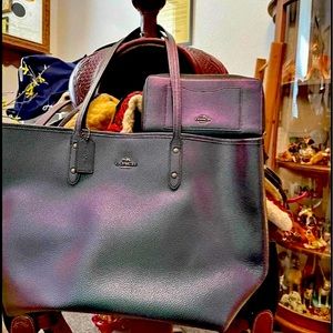 Hologram coach purse and wallet